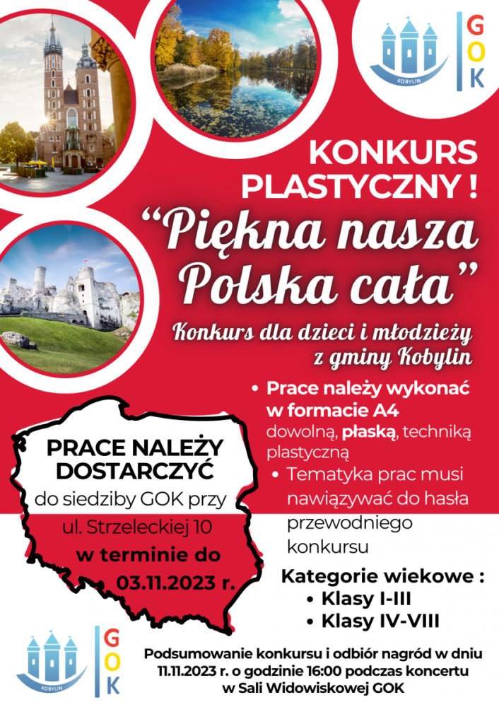 Grafiki z informacjami na temat konkursu piękna nasza polska cała